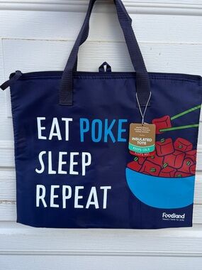 Foodland Hawai’i “Eat Poke Sleep Repeat” reusable insulated bag